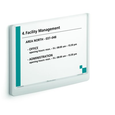 Deurbordje Durable Click sign A5 liggend wit