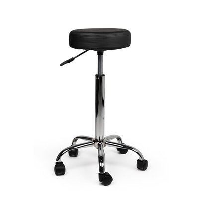 Tabouret Office Haut avec ressort à gaz roulette dure noir