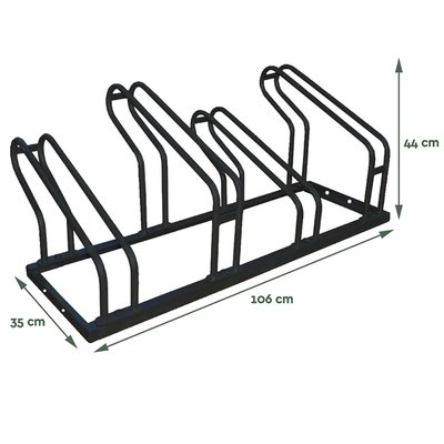 Fietsenrek BRASQ 4 fietsen BS400 zwart