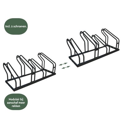 Fietsenrek BRASQ 4 fietsen BS400 zwart