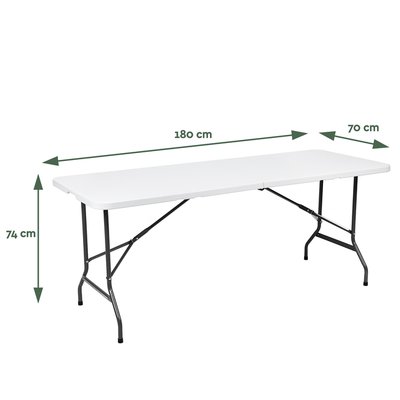 Vouwtafel BRASQ 180x70x74cm FT180 wit
