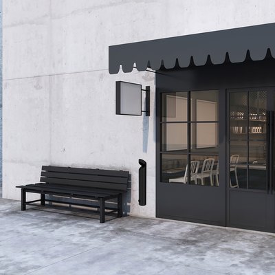 Cendrier mural BRASQ AT200 inox noir