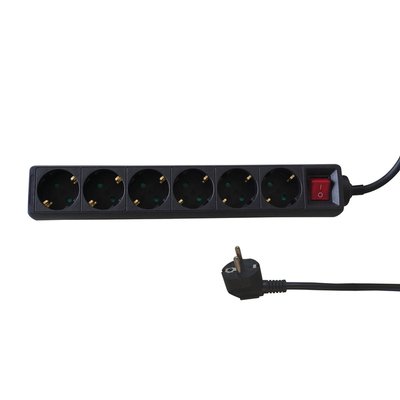 Multiprise BRASQ 6 prises 5 mètres noir