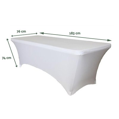 Tafelrok BRASQ 183x76x74cm wit