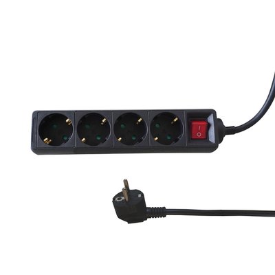Multiprise BRASQ 4 prises 5 mètres noir