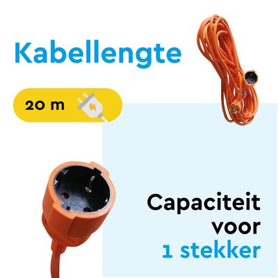 Rallonge BRASQ 20m orange