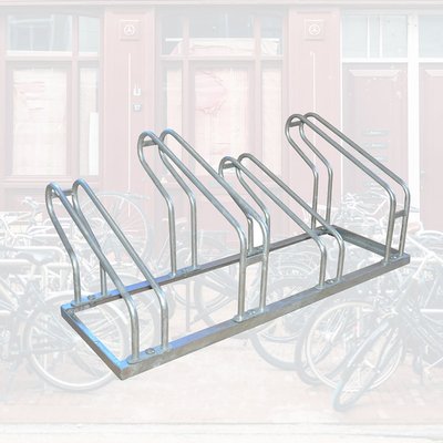 Fietsenrek BRASQ 4 fietsen BS400 zilver