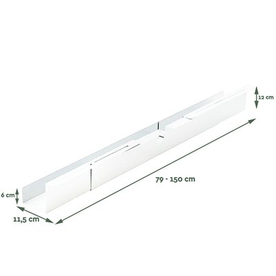 Chemin de câbles BRASQ réglable 75-150cm CT100 blanc