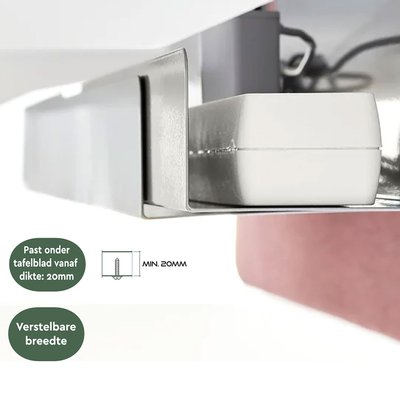 Chemin de câbles BRASQ réglable 75-150cm CT100 blanc