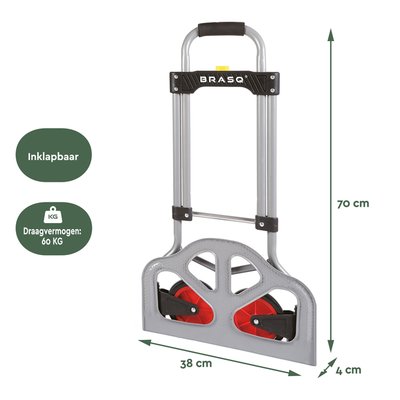 Diable BRASQ pliable HT60 inclus tendeur 60kg