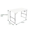 Vouwtafel BRASQ 120x60x74cm FC120 wit foto
