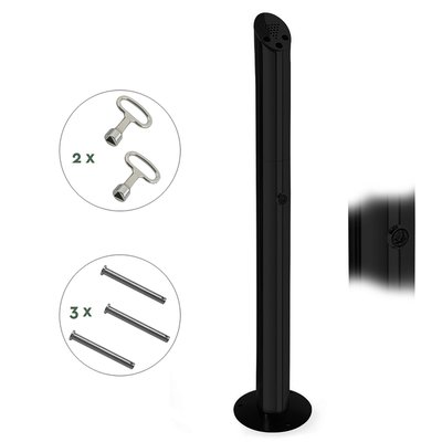 Cendrier colonne BRASQ AT300 inox noir
