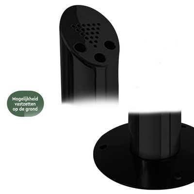 Cendrier colonne BRASQ AT300 inox noir
