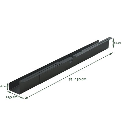 Chemin de câbles BRASQ réglable 75-150cm CT100 noir