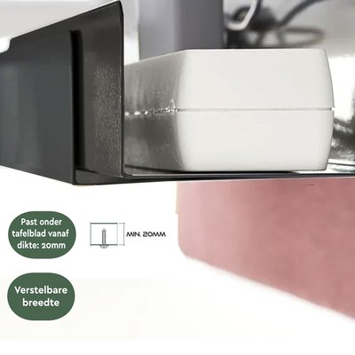 Chemin de câbles BRASQ réglable 75-150cm CT100 noir