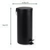 Pedaalemmer BRASQ 30 liter zwart foto