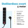 Stekkerdoos BRASQ 5 voudig 5 meter zwart foto