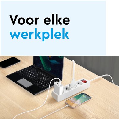 Stekkerdoos BRASQ 5 voudig 5 meter zwart