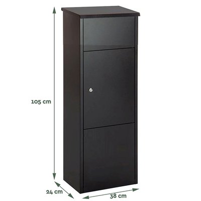 Boîte postale BRASQ 105x38x24cm PB400 noir