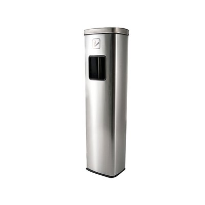 Afvalbak met asbak BRASQ 20 liter AT400 rvs