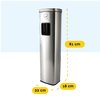 Afvalbak met asbak BRASQ 20 liter AT400 rvs foto