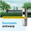 Afvalbak met asbak BRASQ 20 liter AT400 rvs foto