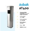 Afvalbak met asbak BRASQ 20 liter AT400 rvs foto