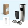 Afvalbak met asbak BRASQ 20 liter AT400 rvs foto