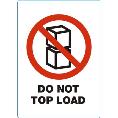 Etiquette d'avertissement IEZZY Do not topload 74x105mm 500 pièces