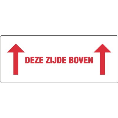 Waarschuwingsetiket IEZZY deze zijde boven 150mmx60mm 500 stuks