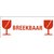 Waarschuwingsetiket IEZZY glas breekbaar 150mmx60mm 500 stuks
