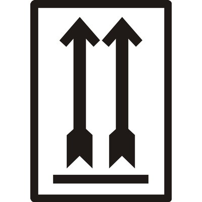 Etiquette d'avertissement IEZZY Flèche vers le haut 70x100mm noir 500 pièces