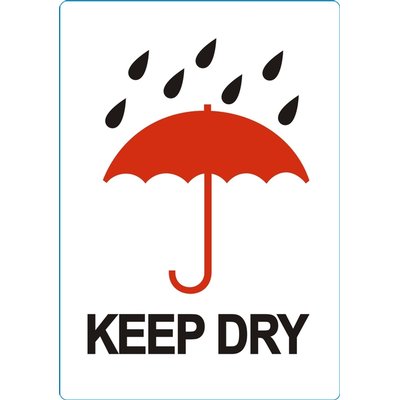 Etiquette d'avertissement IEZZY Keep Dry 74x105mm 500 pièces