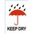 Etiquette d'avertissement IEZZY Keep Dry 74x105mm 500 pièces