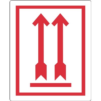 Etiquette d'avertissement IEZZY Flèche vers le haut 74105mm rouge 500 pièces