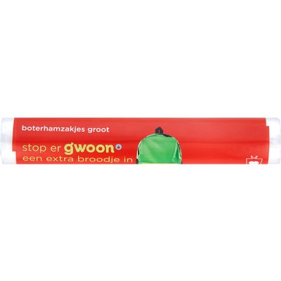 Boterhamzak G'woon 80 stuks