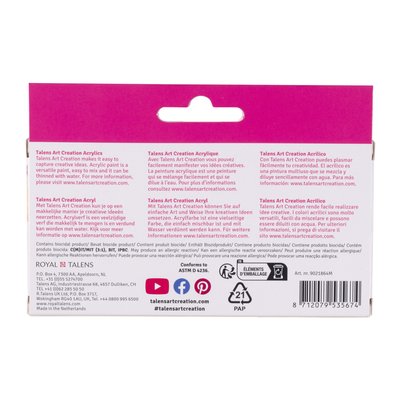 Peinture acrylique Talens Art Creation set 36 couleurs Reflex
