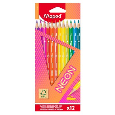 Crayon de couleur Maped Neon set 12 couleurs