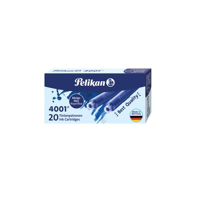 Cartouche d'encre Pelikan 4001 bleu roi 20 pièces