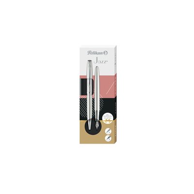 Schrijfset Pelikan Jazz Noble Elegance K36+P36 medium silver