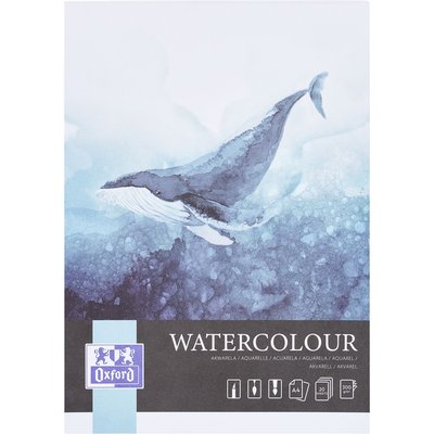 Bloc aquarelle Oxford Watercolour A4 20 feuilles 300g collé