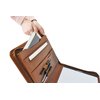 Schrijfmap DESQ A4 kunstleder met rits bruin foto