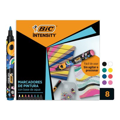 Paintmarker Bic Intensity assorti 8 stuks