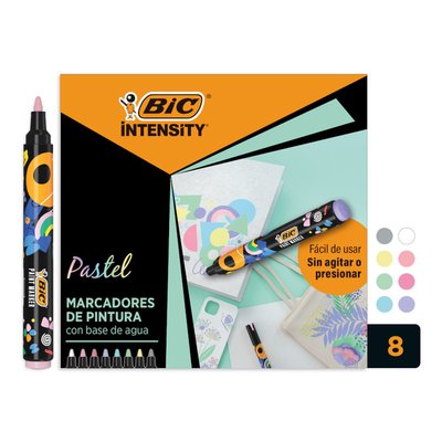 Paintmarker Bic Intensity pastel assorti 8 stuks