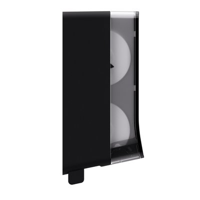 Distributeur papier toilette Satino JT3 Hyginity système rouleau duo noir 333423