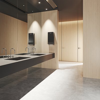 Toiletpapierdispenser Satino JT2 Hyginity jumbo L zwart 333407