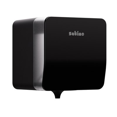 Poetspapierdispenser Satino CF1 Hyginity Plus medium zwart 333417