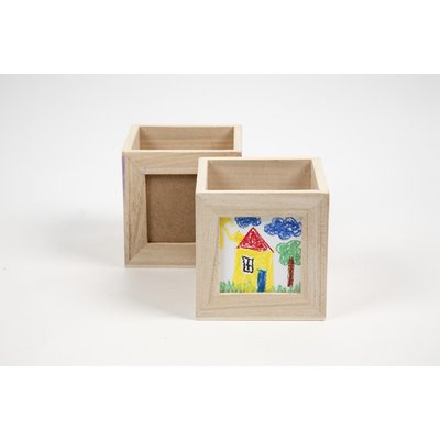 Bac à crayons Creativ Company 10x10x10cm bois