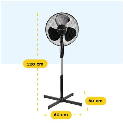 Statiefventilator BRASQ F300 Ø 40cm zwart