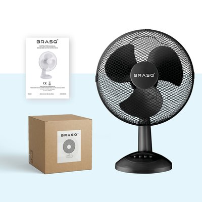 Ventilateur de table BRASQ F400 Ø 30cm noir